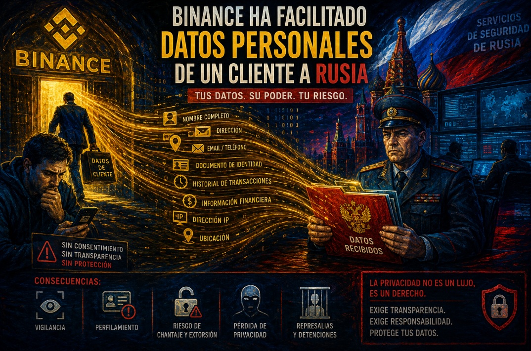 あなたの仮想通貨投資はもはや匿名ではなくなった：Binanceが顧客の個人データをロシアに提供